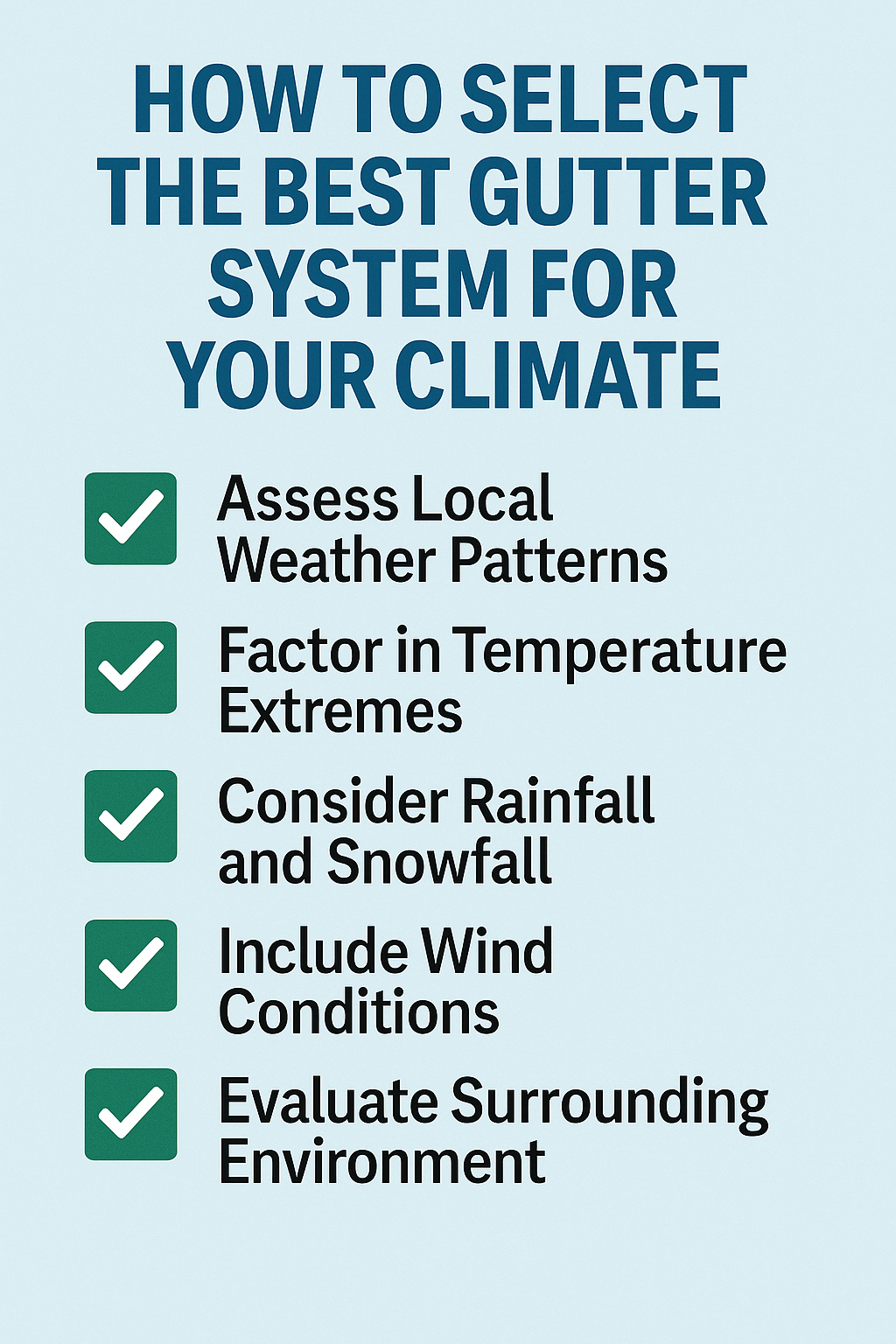 Guttering for your climate