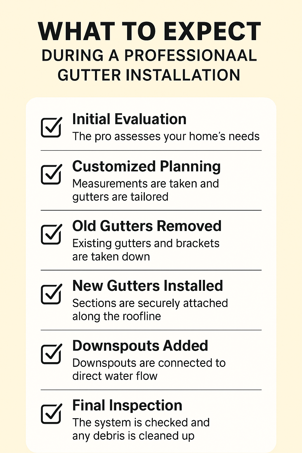 What to expect on Gutter fitting day