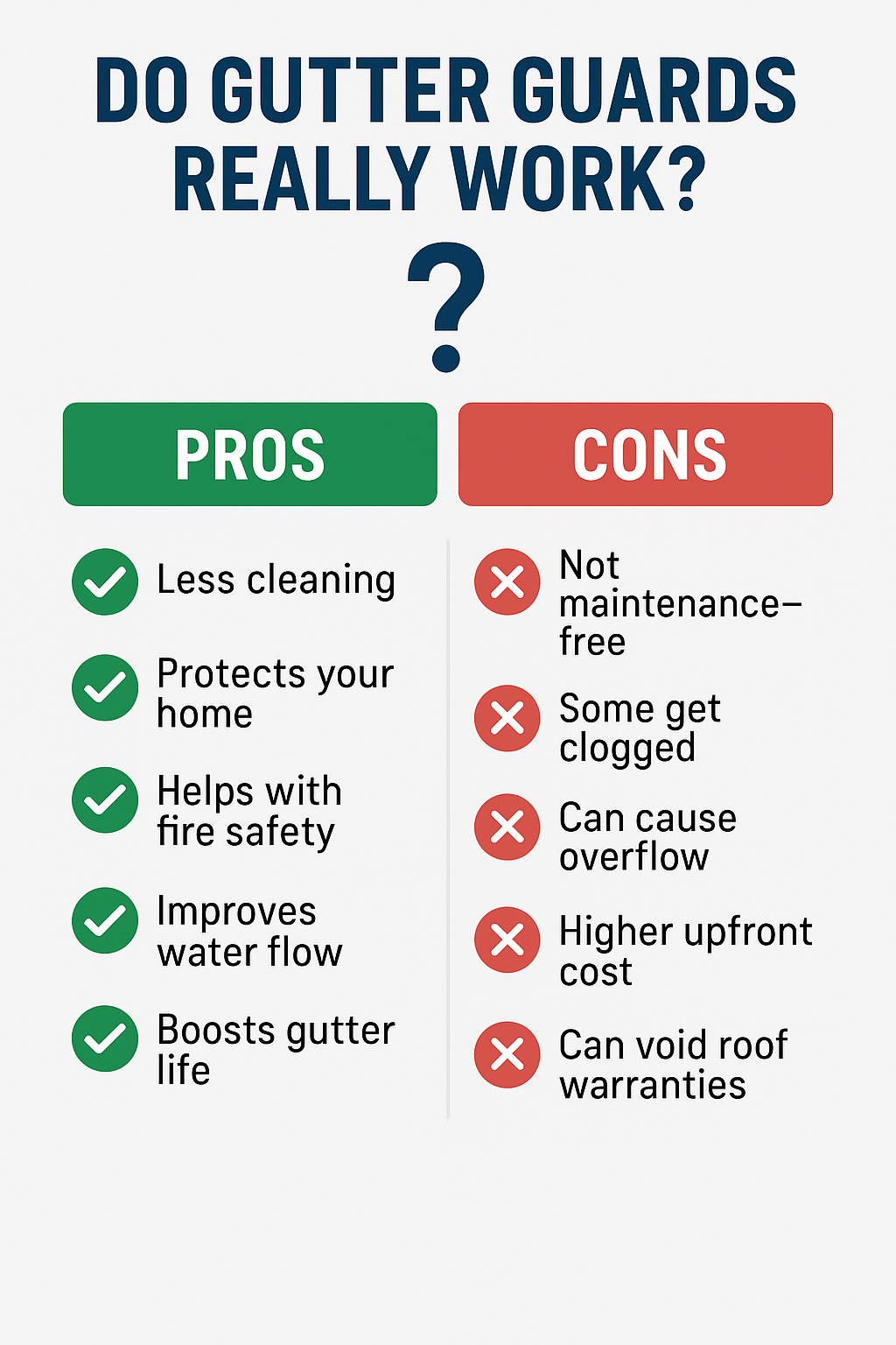 Visual pros and cons of gutter gaurds