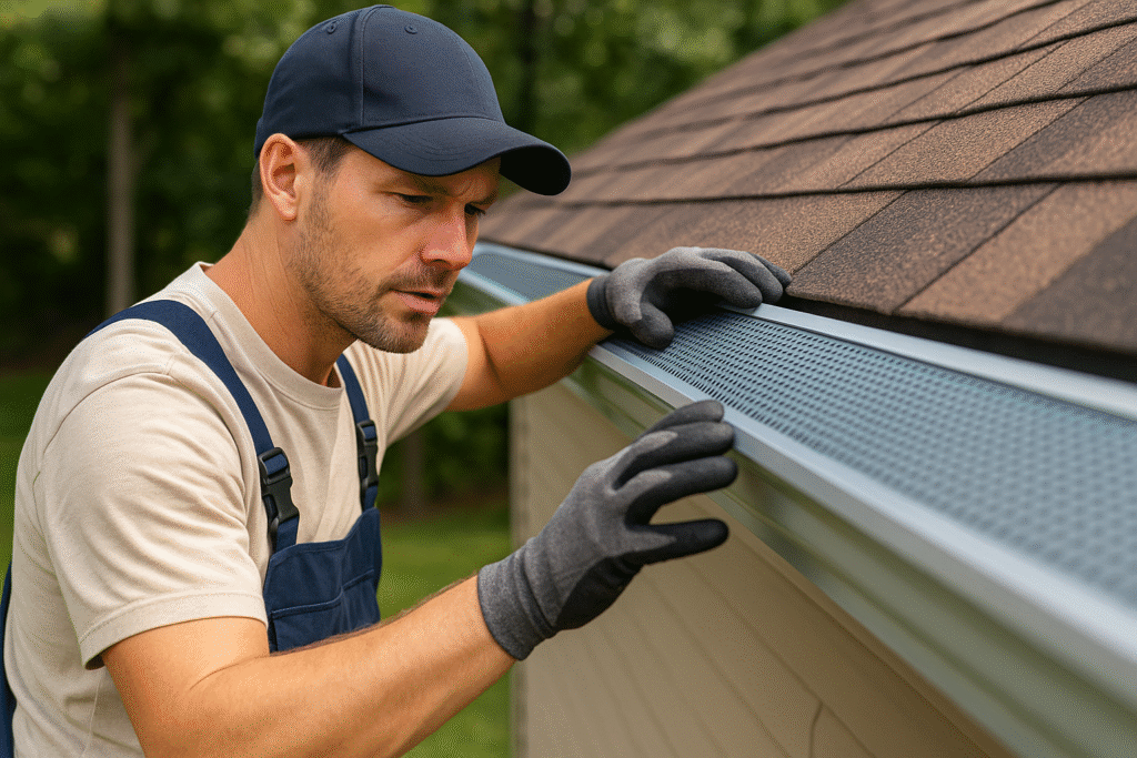 Fitting gutter gaurds