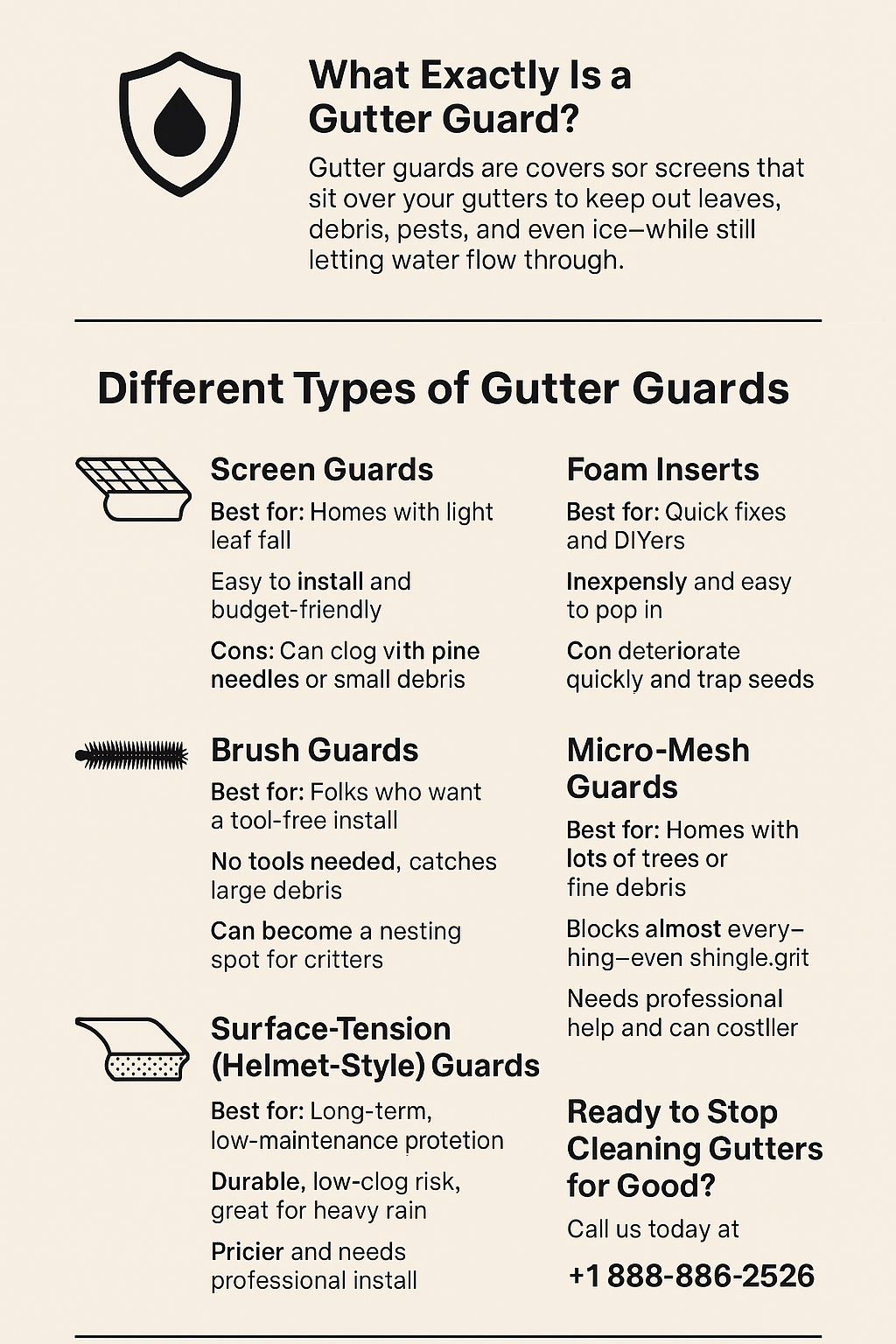 Gutter gaurds infographic